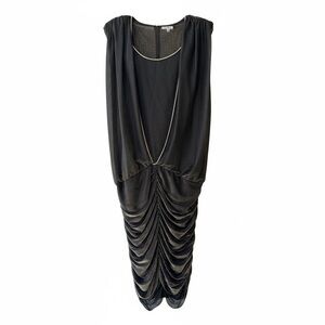 Vtg Variations 80s Linden Black & Gold Draped Evening Dress –  Women’s Size 14